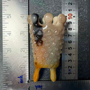 Yak Horn Massage Tool — Rare Golden Gradient for Eye, Scalp & Body