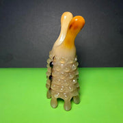 Genuine Yak Horn Massager — Rare Golden Gradient for Scalp & Body