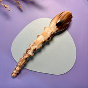 Hand-Carved Yak Horn Lotus Pod Massage Wand — Face & Acupressure Tool