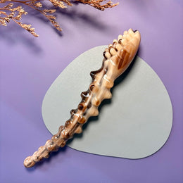Hand-Carved Yak Horn Lotus Pod Massage Wand — Face & Acupressure Tool