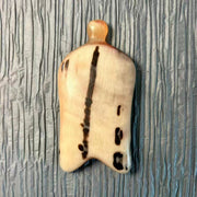 100% Handcrafted Violin-Shaped Horn Gua Sha Board | Rare Gold & Cream White Facial Lifting Tool