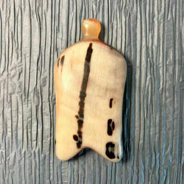 100% Handcrafted Violin-Shaped Horn Gua Sha Board | Rare Gold & Cream White Facial Lifting Tool