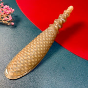 [Rare Among Rare, 20-30Y Natural Crust] Mature White Water Buffalo Horn Gua Sha Tool | Wavy Acupressure Board | Eco-Friendly Resin-Free Meridian Massager