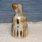 Yak Horn Comb — Owl-Inspired Design, Tiramisu Tone for Hair & Scalp