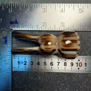 Yak Horn Massage Tool —  Brownie Tone, Hand-Carved for Eye Scalp & Body