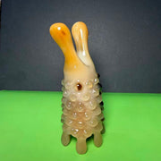Genuine Yak Horn Massager — Rare Golden Gradient for Scalp & Body