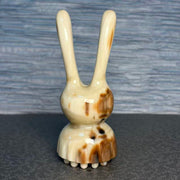 Yak Horn Massage Tool — Rare Mellow Milky Tone with Mottled Spots for Eye Scalp & Body