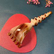 Milky White Yak Horn(Rare) Meridian Massage Comb | Gua Sha Rake & Acupressure Wand | Eco-Friendly Tool