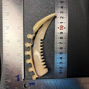 Argali Horn Gua Sha Comb — Curved Point, Multi-Edge Design