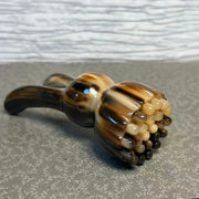 Yak Horn Massage Tool —  Brownie Tone, Hand-Carved for Eye Scalp & Body