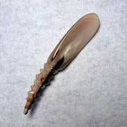 [Rare Gold & Cream White] Mature Yak Horn Diamond-Textured Gua Sha Tool | 100% Handcrafted Wavy Acupressure Board | Eco-Friendly Resin-Free Meridian Massager