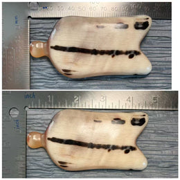 100% Handcrafted Violin-Shaped Horn Gua Sha Board | Rare Gold & Cream White Facial Lifting Tool