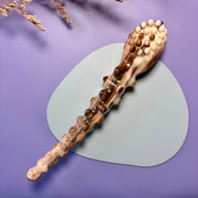 Hand-Carved Yak Horn Lotus Pod Massage Wand — Face & Acupressure Tool