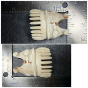 [Rare Creamy White – Mature Yak Horn] Handcrafted Scalp Massage Comb | 4-Point Crown Meridian Gua Sha Tool | 100% Natural, Un-dyed & Eco-Friendly