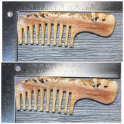 [20-30Y Rare Crust] Hand-Carved Argali Horn Scalp Massage Comb | Double Fish Pattern Vintage Meridian Gua Sha Tool | 100% Natural, Un-dyed & Eco-Friendly