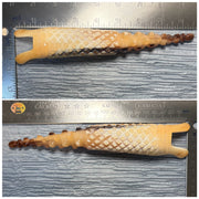 Rare Gold & Cream White Yak Horn Scalp Massager Rake | 100% Handcrafted Biomorphic Meridian Comb | Eco-Friendly & Resin-Free