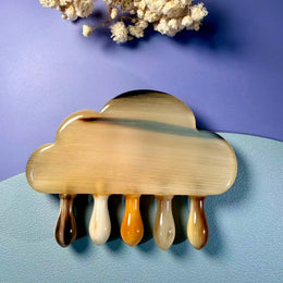 Argali & White Buffalo Horn Cloud Comb — Original Two-Horn Design