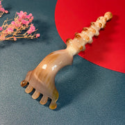 Natural Horn Scalp Massager Rake | Eco-Friendly Meridian Comb