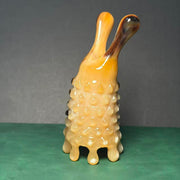 Genuine Yak Horn Massager — Warm Amber Tone for Hair, Eye & Scalp