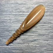 [Rare Among Rare, 20-30Y Natural Crust] Mature White Water Buffalo Horn Gua Sha Tool | Wavy Acupressure Board | Eco-Friendly Resin-Free Meridian Massager